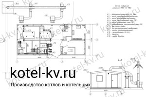 Блочная котельная 1000 кВт с ГВС с бытовыми помещениями с резервом
